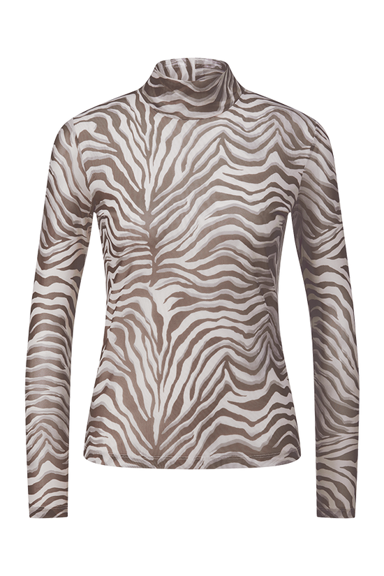 Riani Oat Patterned Long Sleeve Mesh Top 