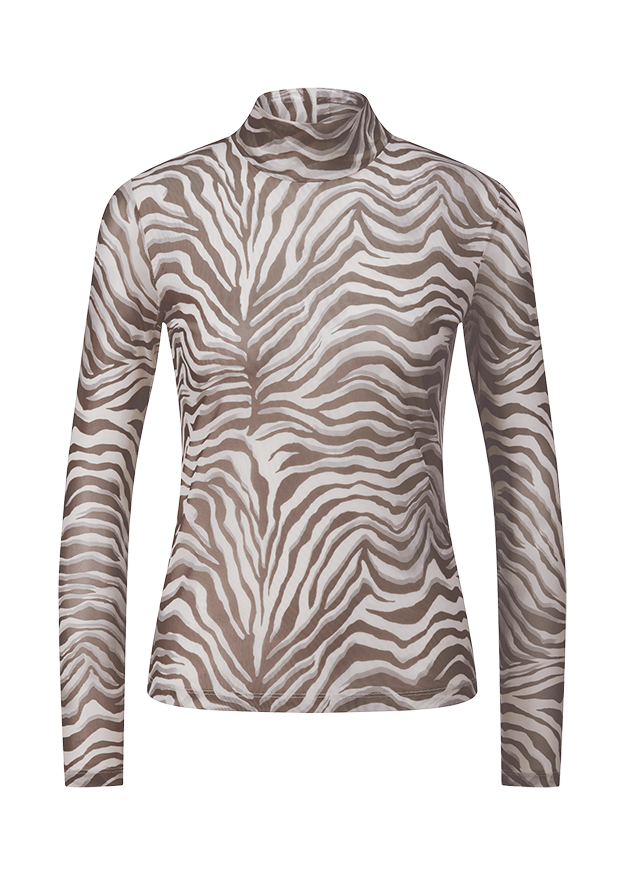 Riani Oat Patterned Long Sleeve Mesh Top 