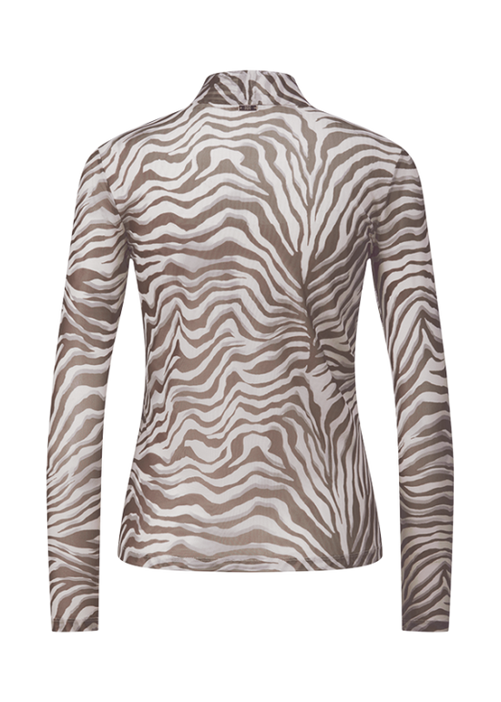 Riani Oat Patterned Long Sleeve Mesh Top 