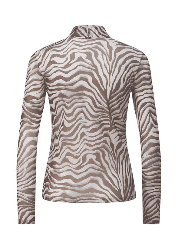Riani Oat Patterned Long Sleeve Mesh Top 