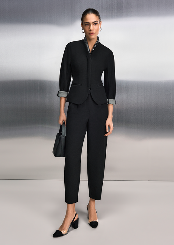 Riani Black Collarless Tailored Jacket