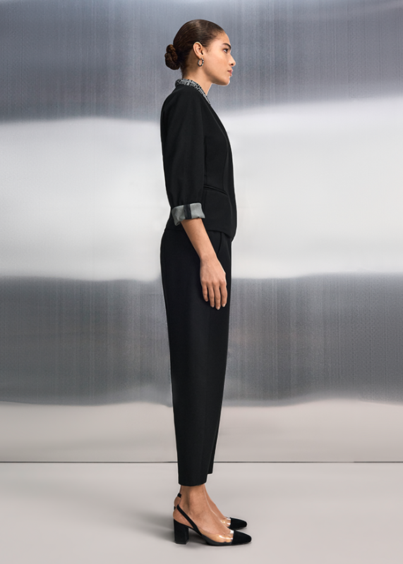Riani Black Collarless Tailored Jacket