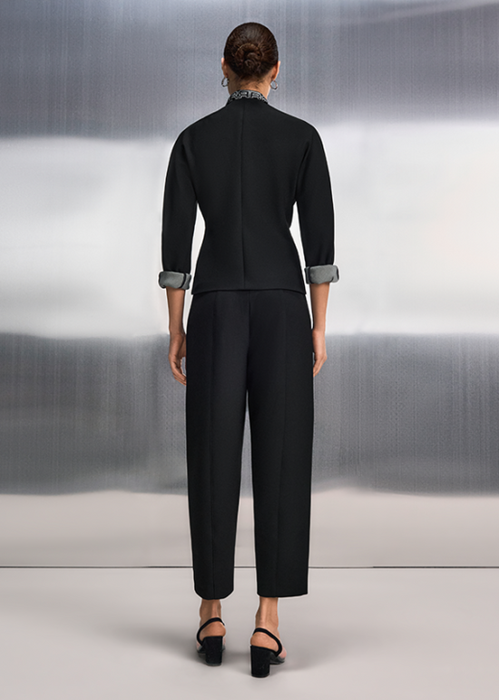 Riani Black Collarless Tailored Jacket