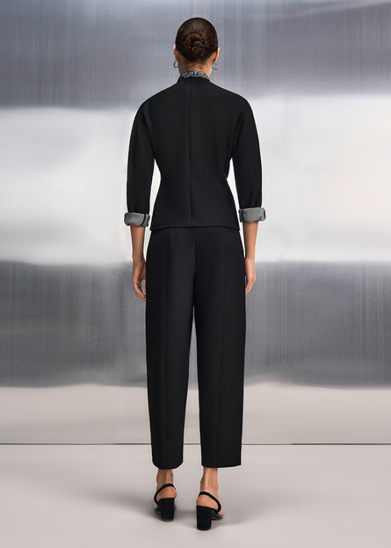 Riani Black Collarless Tailored Jacket