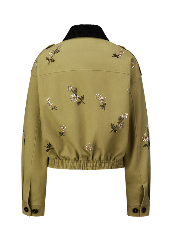 Riani Avocado Jacket with Sequin Embroidery