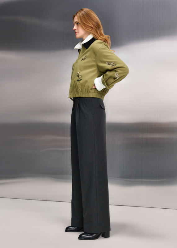 Riani Avocado Jacket with Sequin Embroidery