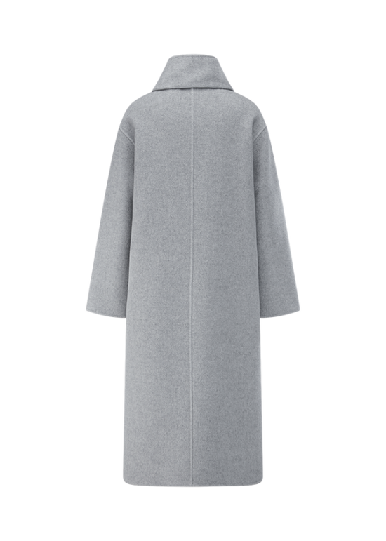 Riani Smoke Coloured Reversible Wool Blend Coat