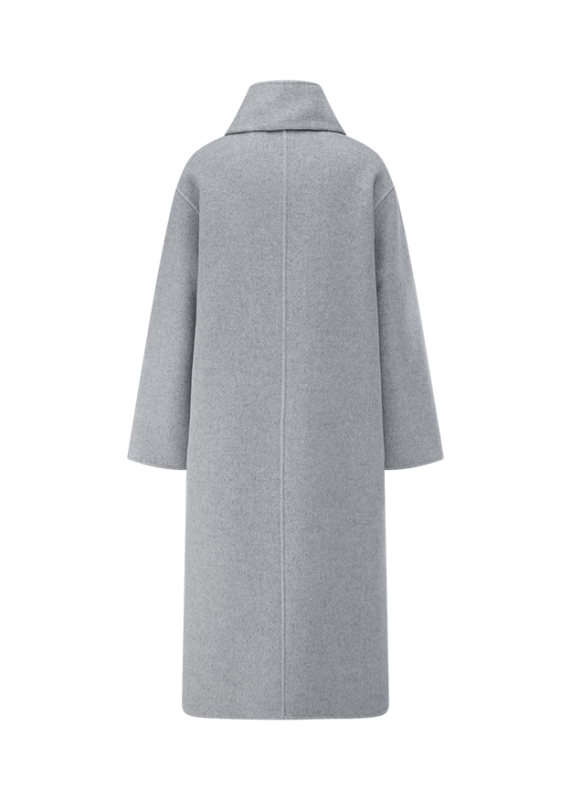 Riani Smoke Coloured Reversible Wool Blend Coat