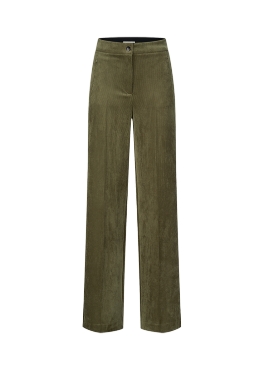 Riani Olive Fine Corduroy Trousers