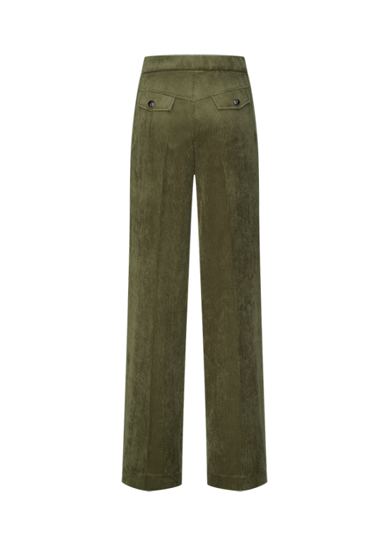 Riani Olive Fine Corduroy Trousers