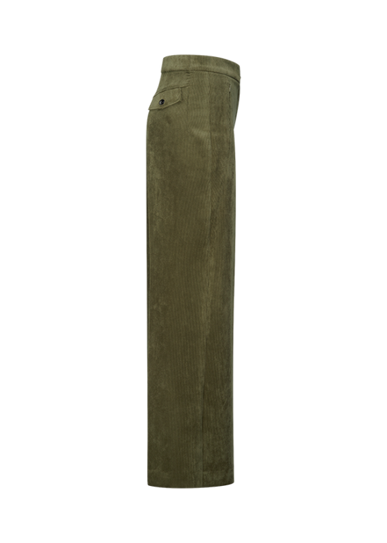 Riani Olive Fine Corduroy Trousers