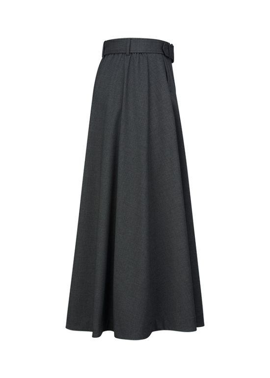 Riani Coal Coloured Maxi Skirt with Waist Pleats