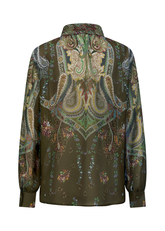 Riani Olive Paisley Print Blouse
