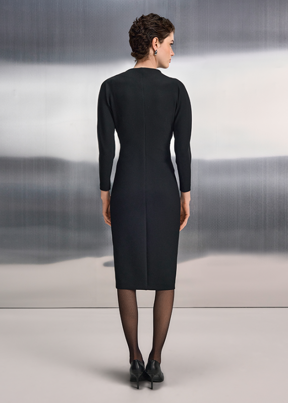 Riani Black Midi Dress With Zipper 686610