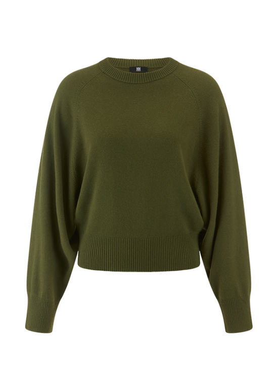 Riani Olive Fine Knit Crew Neck Sweater