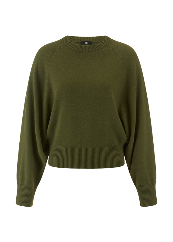 Riani Olive Fine Knit Crew Neck Sweater