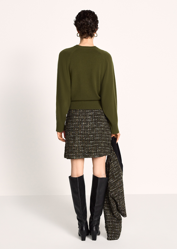 Riani Olive Fine Knit Crew Neck Sweater