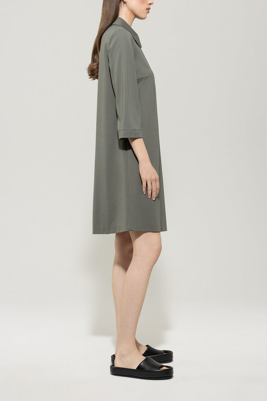 Luisa Cerano jersey midi dress khaki 728608