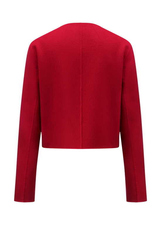 Riani Red Collarless Double-Face Jacket