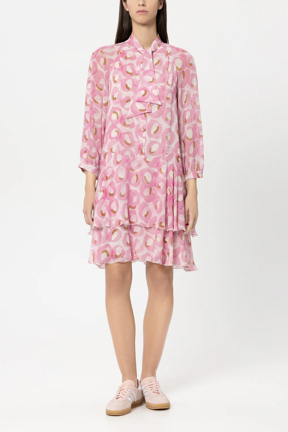 Luisa Cerano Blush Retro Print Boho Dress 738632