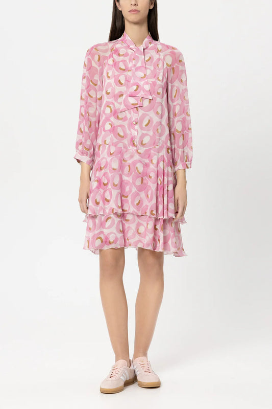 Luisa Cerano Blush Retro Print Boho Dress 738632