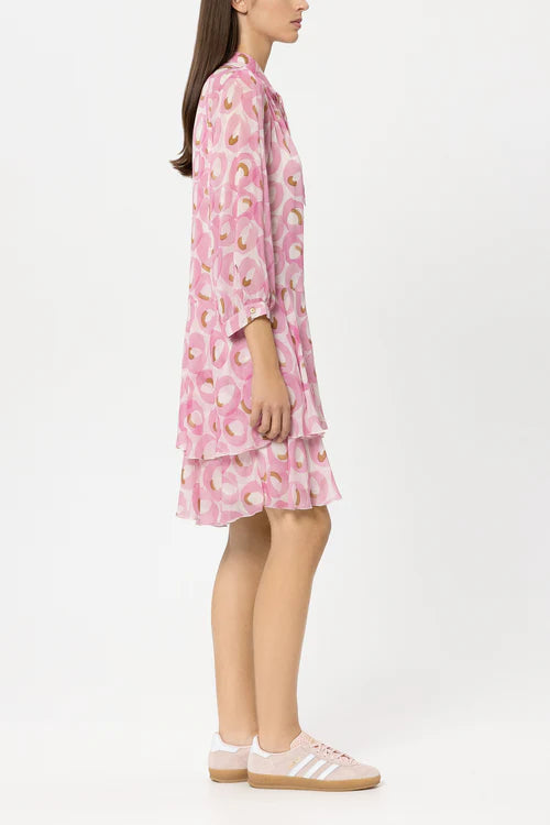 Luisa Cerano Blush Retro Print Boho Dress 738632