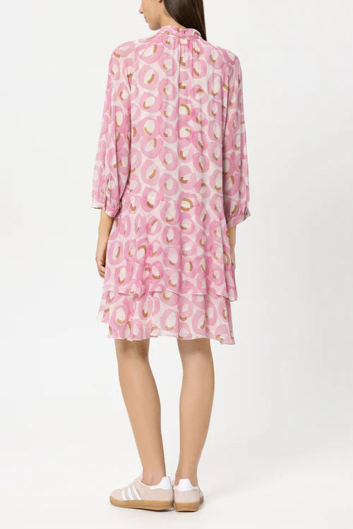 Luisa Cerano Blush Retro Print Boho Dress 738632