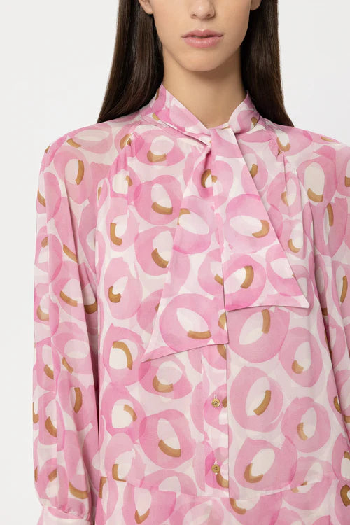 Luisa Cerano Blush Retro Print Boho Dress 738632