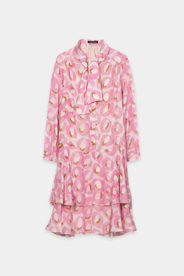 Luisa Cerano Blush Retro Print Boho Dress 738632