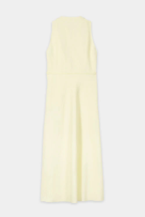 Luisa Cerano Citrus Linen Blend Sleeveless Midi Dress 