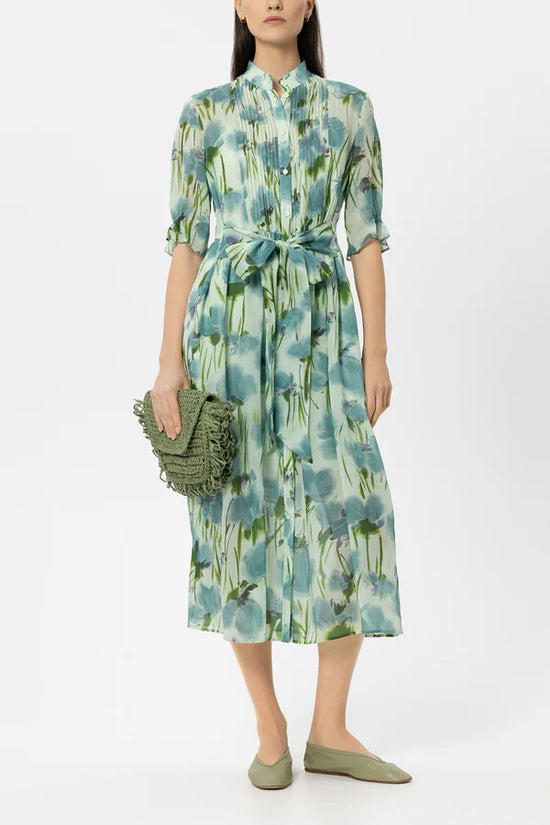 Luisa Cerano Floral Print Lined Midi Dress