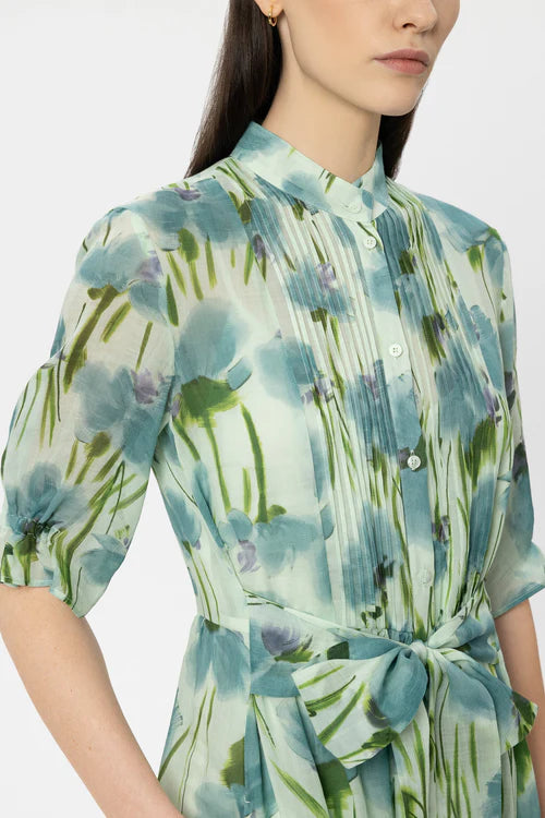 Luisa Cerano Floral Print Lined Midi Dress