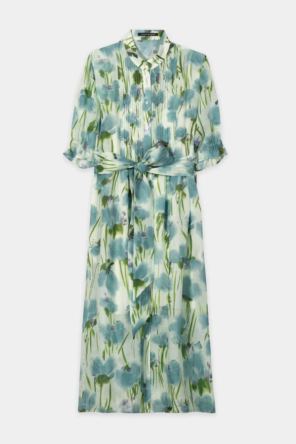 Luisa Cerano Floral Print Lined Midi Dress