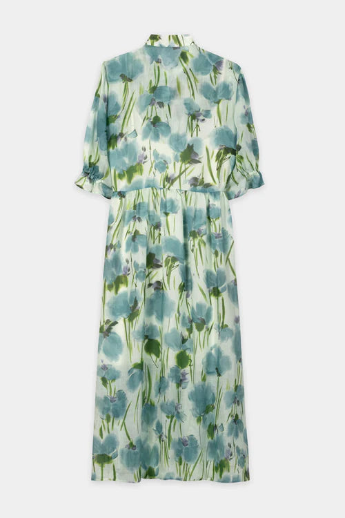 Luisa Cerano Floral Print Lined Midi Dress
