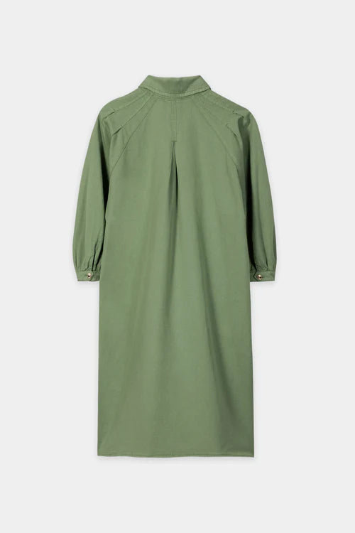 Luisa Cerano Green Linen Blend Shirt Dress