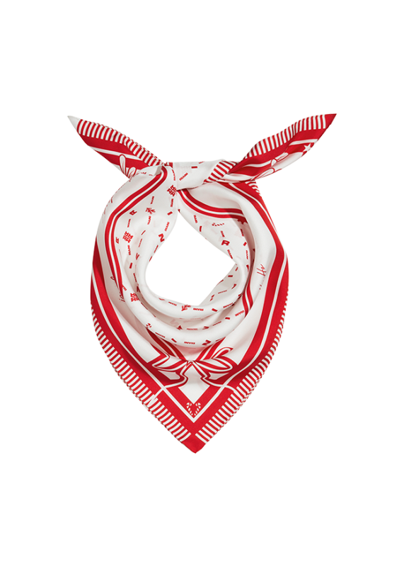 Riani Off-White Silk Scarf with JOY Print
