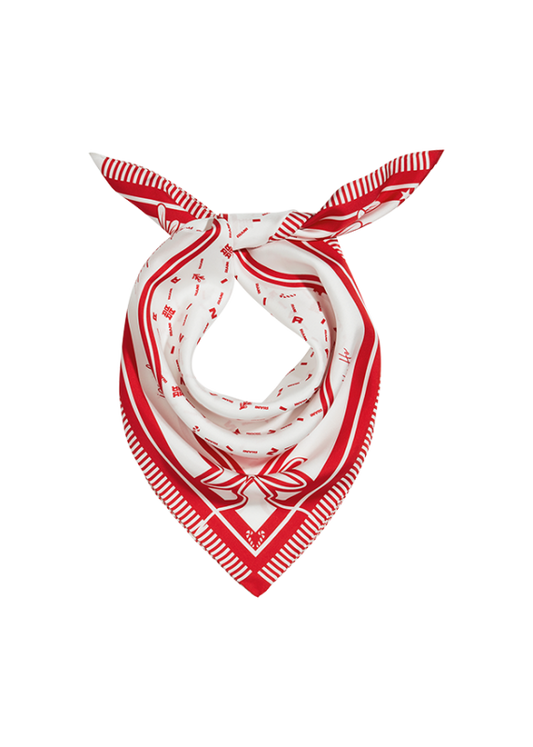 Riani Off-White Silk Scarf with JOY Print