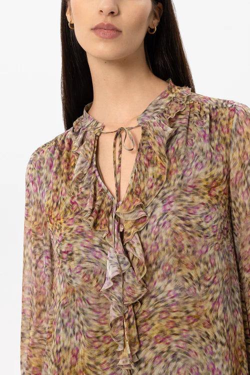 Luisa Cerano Short Boho Dress in Animal Print