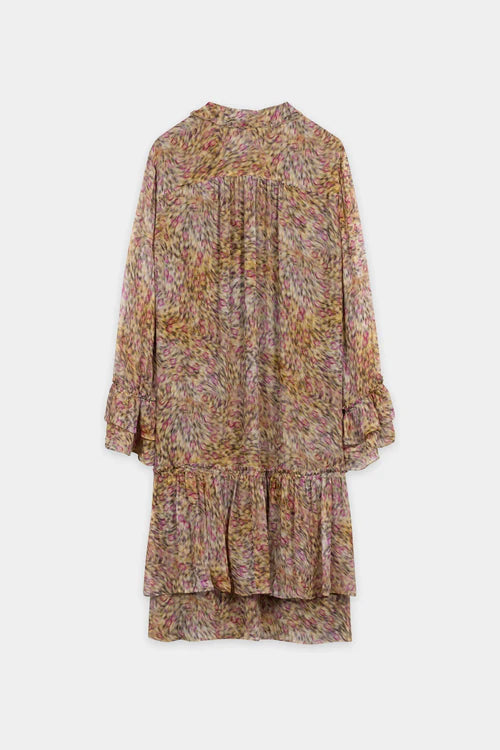 Luisa Cerano Short Boho Dress in Animal Print