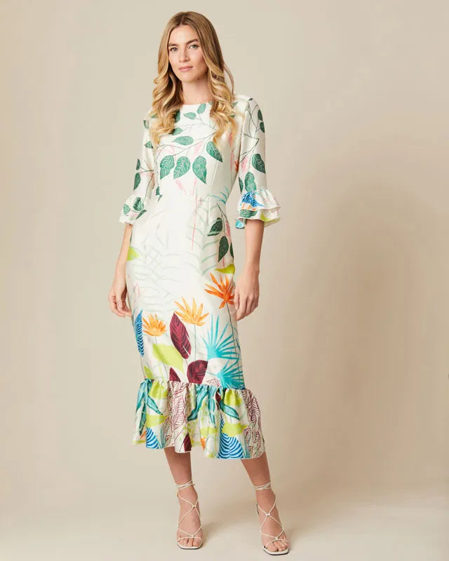 Fee G printed long dress 7502/165