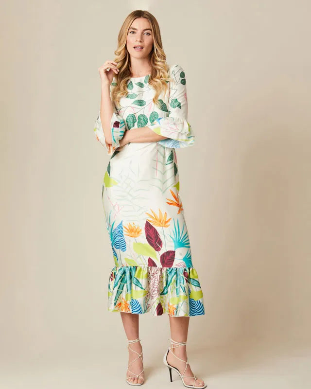 Fee G printed long dress 7502/165