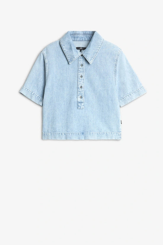 7 For All mankind denim polo shirt 7U025U03
