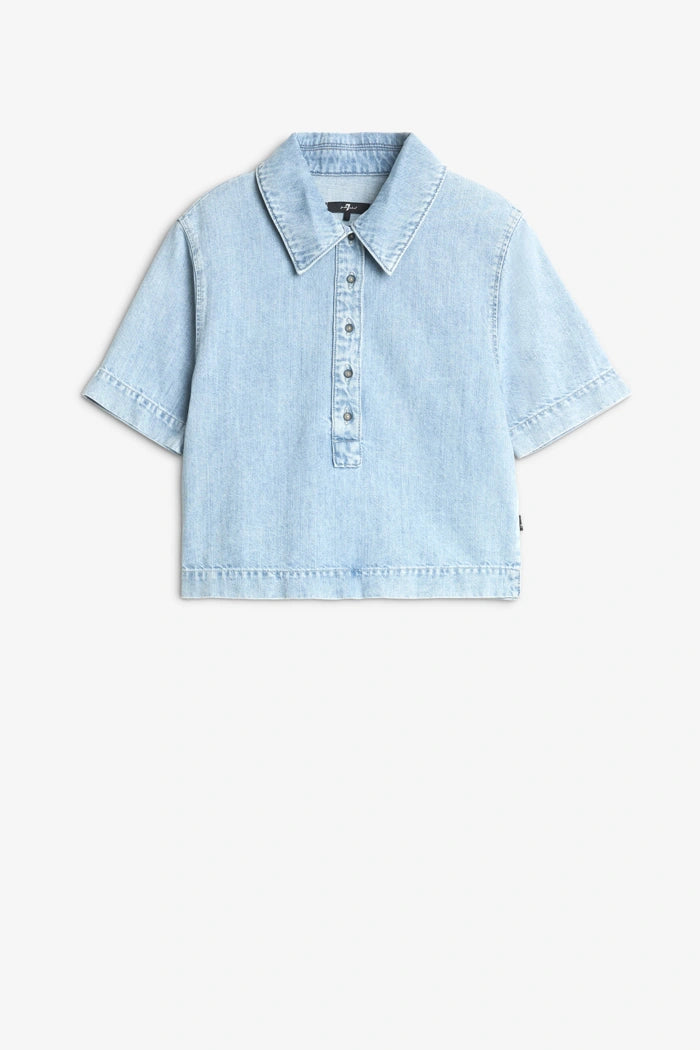 7 For All mankind denim polo shirt 7U025U03