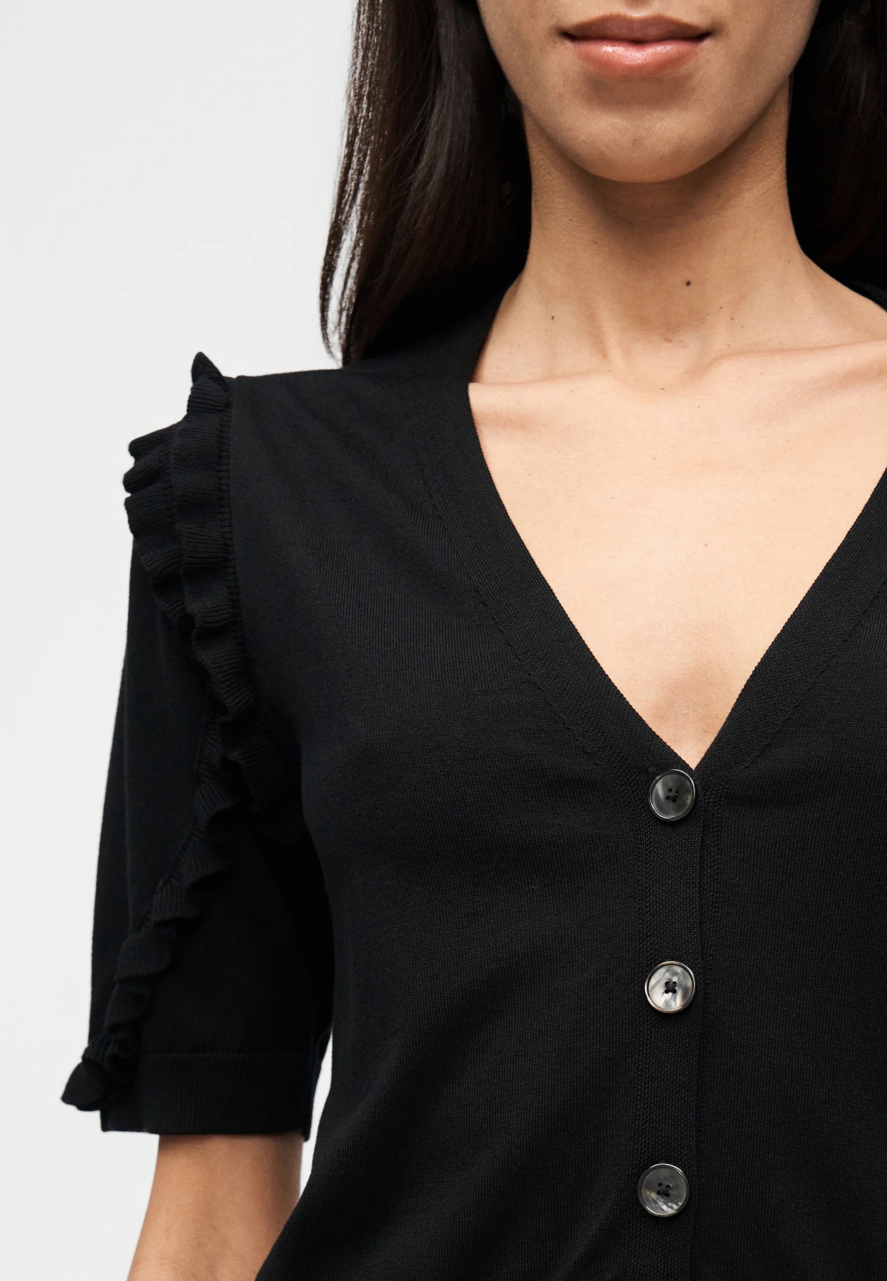 Marella Sport Black V-Neck Cardigan