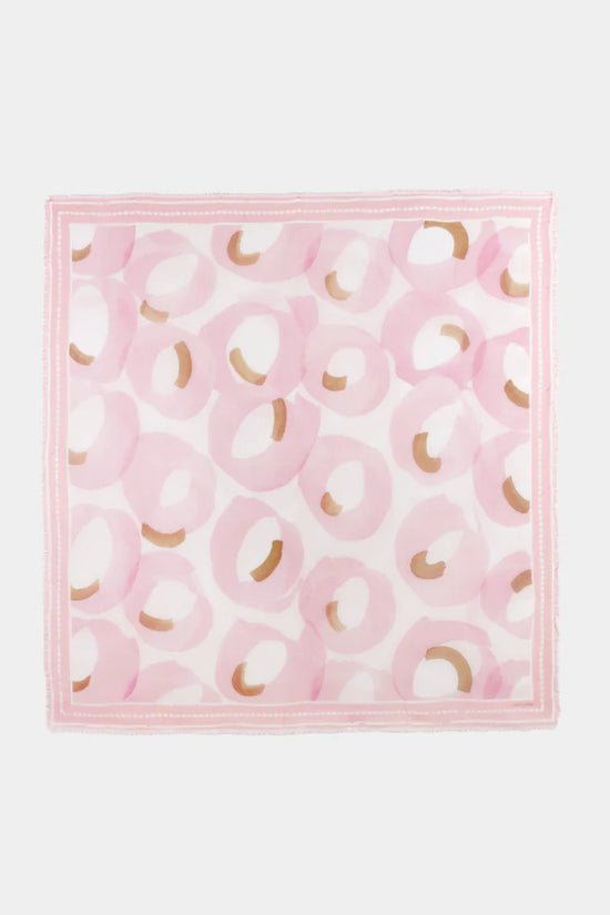 Luisa Cerano Blush Large Cotton Scarf with Bold print 838519