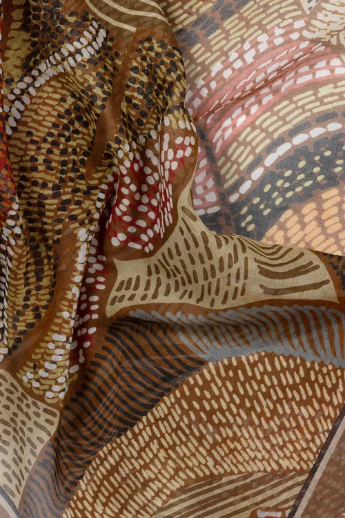 Luisa Cerano Multi Printed Cotton Scarf