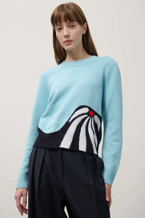 Beatrice b embroidered flower sweater 25FA8705