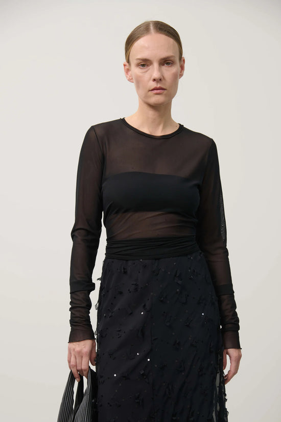 Beatrice b long sleeve tulle top 25FA8724