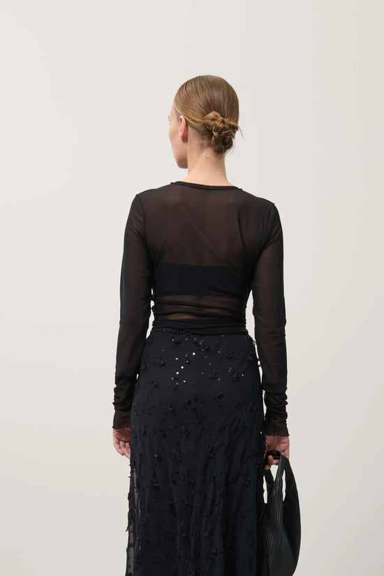 Beatrice b long sleeve tulle top 25FA8724