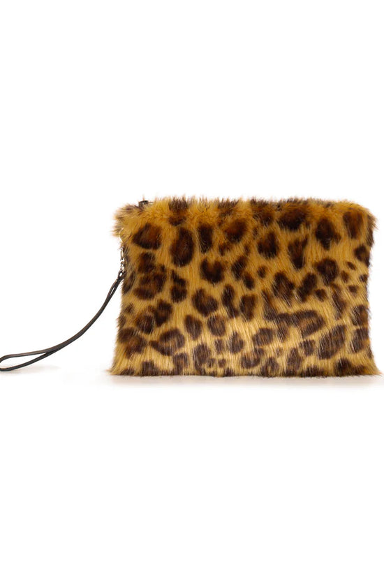 Helen Moore Animal Print Clutch Bag with Wrist Strap